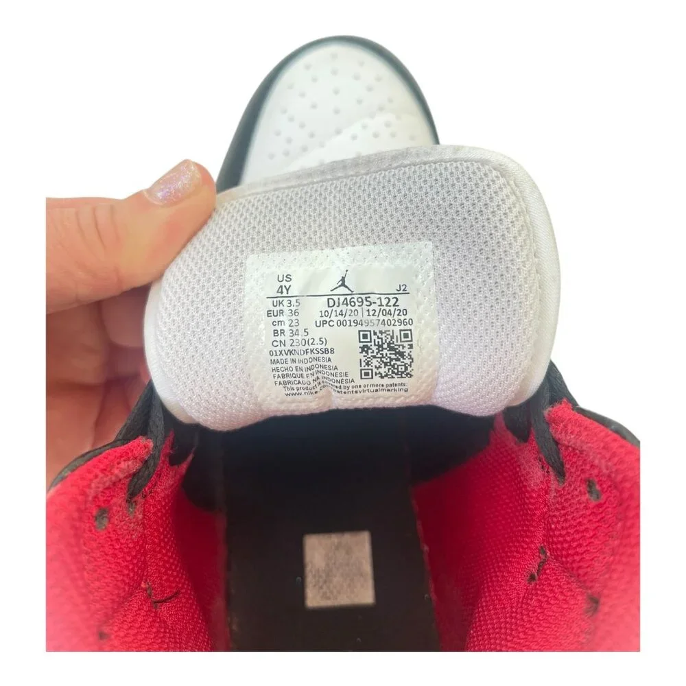 Jordan Women's 1 Mid Gym Red Panda Shoes sz 4Y EUR 36, 23 cm UK 3.5 -DJ4695-122 - Picture 9 of 12